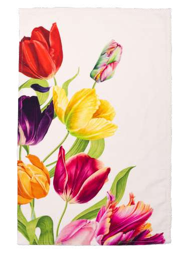 Canovaccio 100% lino 45x70 Tulipani Multicolor