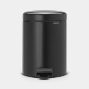 Pattumiera a pedale NewIcon Brabantia 5 lt Matt Black