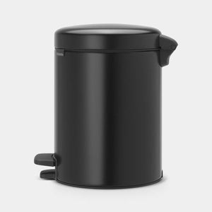 Pattumiera a pedale NewIcon Brabantia 5 lt Matt Black