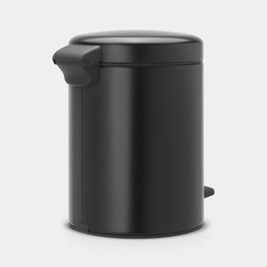 Pattumiera a pedale NewIcon Brabantia 5 lt Matt Black