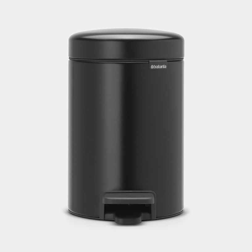 Pattumiera a pedale NewIcon Brabantia 3 lt Matt Black