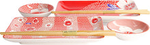 Carica l&#39;immagine nel visualizzatore di Gallery, Set sushi Tokyo Design Studio Flower red
