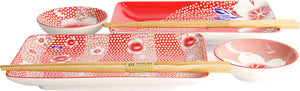 Set sushi Tokyo Design Studio Flower red
