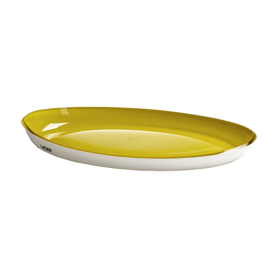 Vassoio ovale 36x21 Atlantica Giallo/Bianco