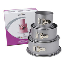 Carica l&#39;immagine nel visualizzatore di Gallery, Kit 3 tortiere apribili con fondo salva goccia Silver Top Patisse
