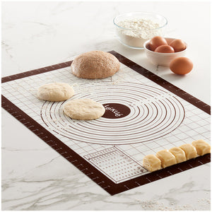 Tappetino da forno/stendipasta antiaderente con scale e tabella di conversioni cm 60x40 Lékué