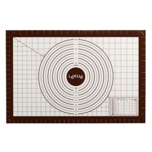 Tappetino da forno/stendipasta antiaderente con scale e tabella di conversioni cm 60x40 Lékué