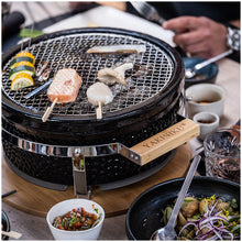 Carica l&#39;immagine nel visualizzatore di Gallery, Barbecue da tavolo in ceramica SHICHIRIN tondo Ø31 Yakiniku
