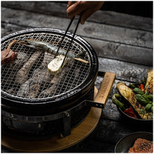 Carica l&#39;immagine nel visualizzatore di Gallery, Barbecue da tavolo in ceramica SHICHIRIN tondo Ø31 Yakiniku
