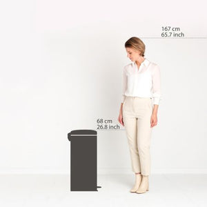 Pattumiera a pedale NewIcon Brabantia 30 lt Acciaio Anti Impronta