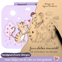 Carica l'immagine nel visualizzatore di Gallery, Lunch box ermetica con scomparti - Cane &amp; Gatto viola: 650 ml
