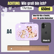 Carica l'immagine nel visualizzatore di Gallery, Lunch box ermetica con scomparti - Cane &amp; Gatto viola: 650 ml
