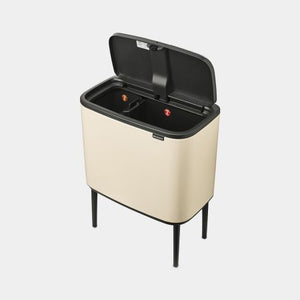 Pattumiera doppia Bo Touch Bin 11+23 lt Brabantia Soft Beige