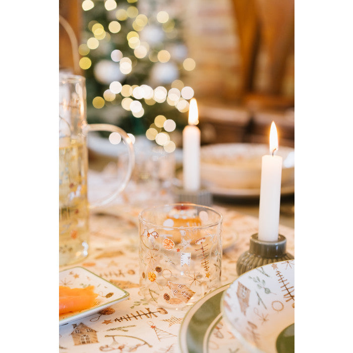 set 6 di bicchieri di Natale shabby Ricordi NUVOLE DI STOFFA