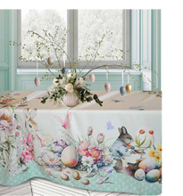 Carica l&#39;immagine nel visualizzatore di Gallery, Tovaglia antimacchia Easter Eggs Conigli 12 posti 150x270
