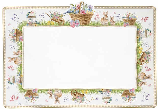 Vassoio in porcellana 36x24 Spring Bloom Easy Life