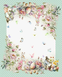 Tovaglia antimacchia Easter Eggs Conigli 12 posti 150x270