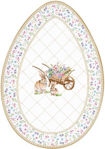 Vassoio uovo in porcellana 30x21 Spring Bloom Easy Life