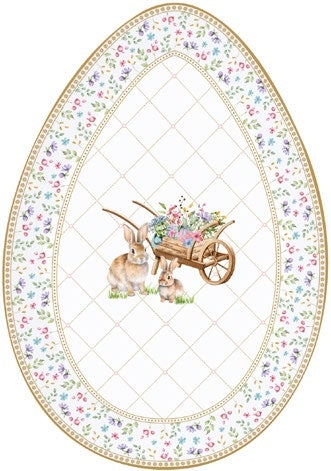 Vassoio uovo in porcellana 30x21 Spring Bloom Easy Life