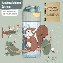 Carica l'immagine nel visualizzatore di Gallery, Borraccia per bambini, bottiglia d'acqua leggera - scoiattolo salvia
