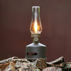 Lampada ricaricable con altoparlante bluetooth KOOKOO MoriMori Verde Nero