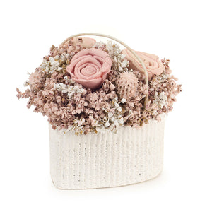 Bouquet segnaposto cuore fiori di carta - Nuvole di Stoffa