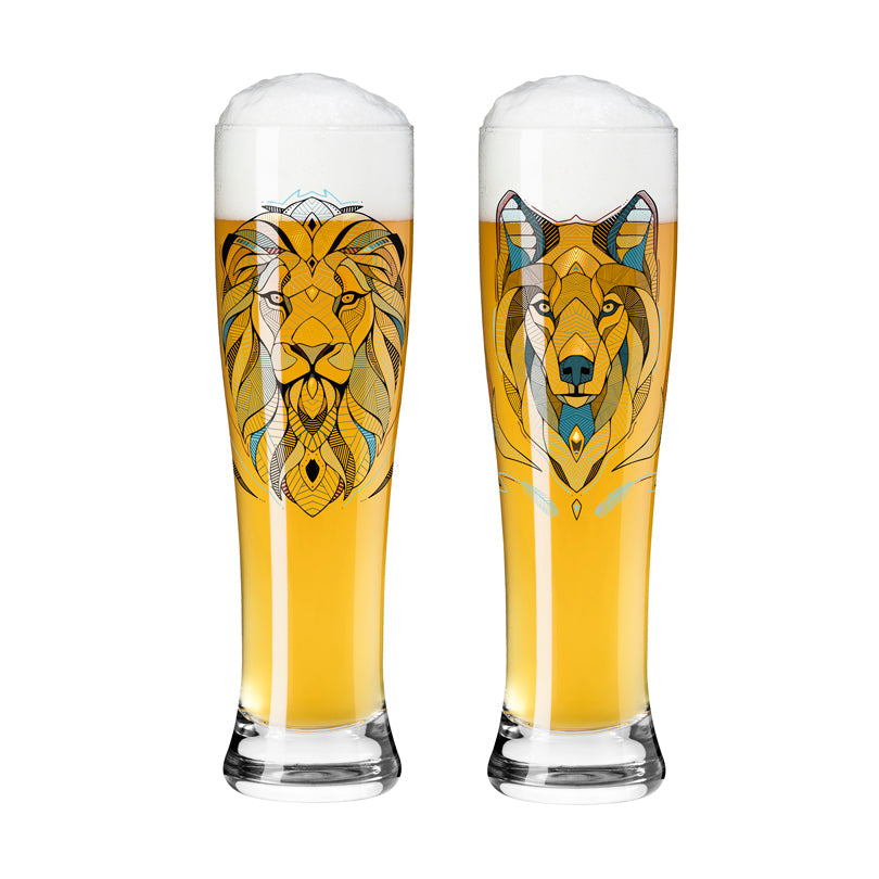 Set 2 bicchieri da birra BRAUCHZEIT #15 LEONE & LUPO