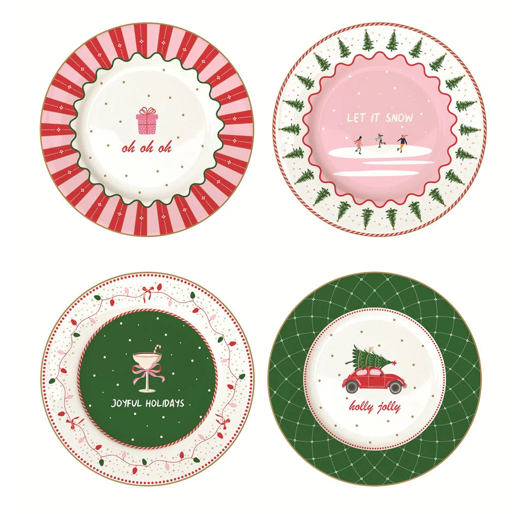 Set 4 Piatti da Dolce  Ø 19,5 cm CHRISTMAS TWIST
