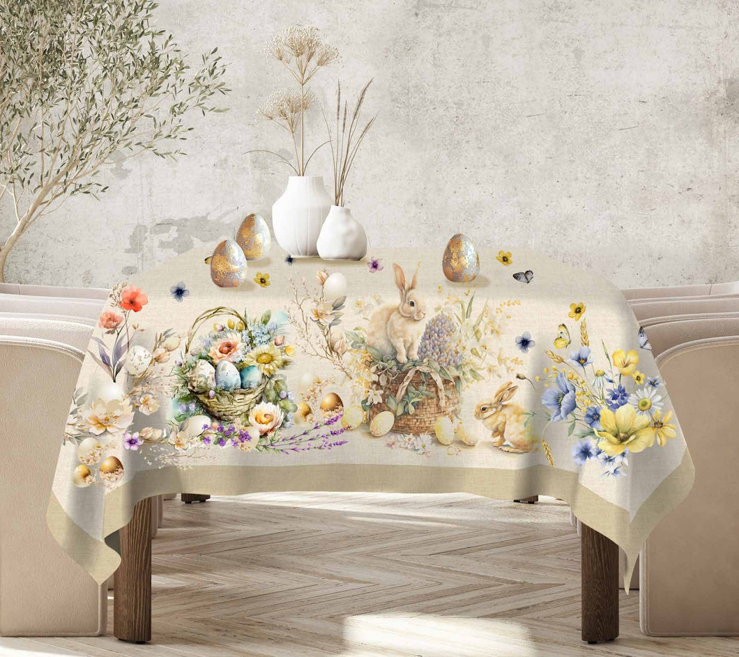 Tovaglia antimacchia Felice Pasqua 8 posti 150x220