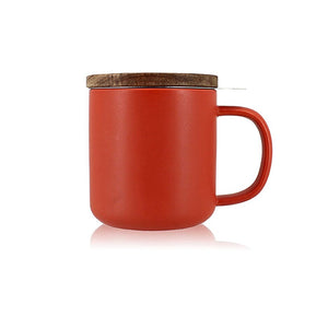 Mug tazza con infusore e tappo in legno OGO LIVING Juliet Paprika