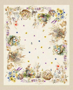 Tovaglia antimacchia Felice Pasqua 8 posti 150x220