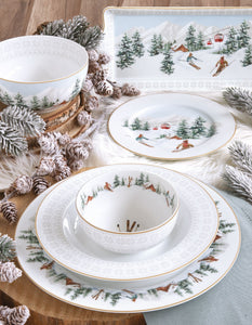 Tazza in porcellana da colazione 400 ml con piatto Chalet