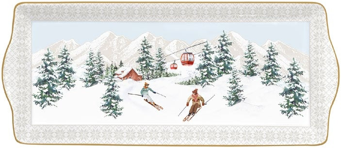 Vassoio da portata in porcellana 35x15 collezione Chalet