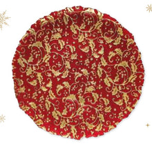 Carica l&#39;immagine nel visualizzatore di Gallery, Piatto natalizio in vetro rosso GLASS PLATE
