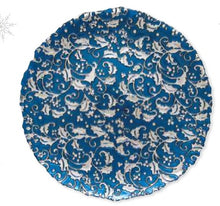 Carica l&#39;immagine nel visualizzatore di Gallery, Piatto natalizio in vetro blu GLASS PLATE
