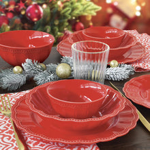 Carica l'immagine nel visualizzatore di Gallery, Servizio 18 pezzi in porcellana Elite Rosso

