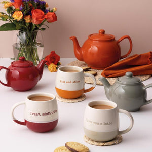 Teiera in porcellana 1100ml 6 Cup Teapot Burnt Orange