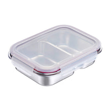 Carica l'immagine nel visualizzatore di Gallery, Lunchbox 2 scomparti contenitore acciaio microonde
