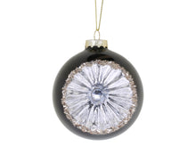 Carica l&#39;immagine nel visualizzatore di Gallery, Pallina di Natale con riflettore nera in vetro CHIC ANTIQUE
