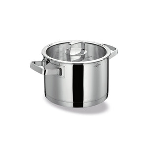 Casseruola acciaio inox con coperchio in vetro Ø20 lt.3,5 KÜCHENPROFI SAN REMO