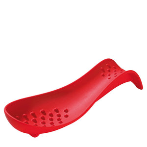 Appoggiamestolo in silicone Trend rosso