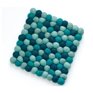Sottopentola quadrato Lana Cilio 21x21 Azzurro