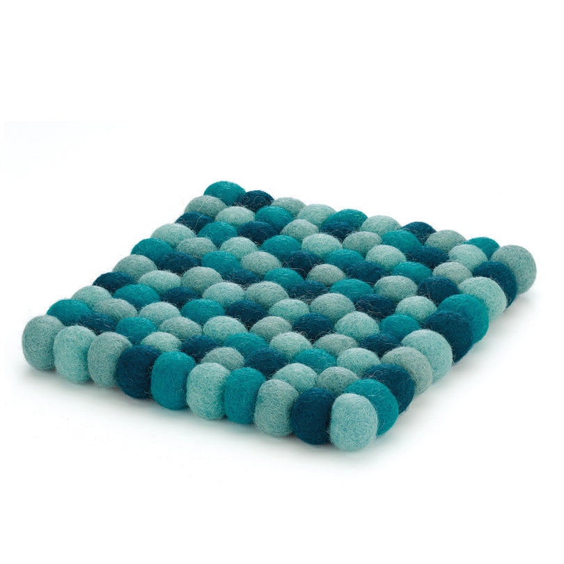 Sottopentola quadrato Lana Cilio 21x21 Azzurro