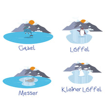 Carica l&#39;immagine nel visualizzatore di Gallery, Set posate per bambini in acciaio Seaworld
