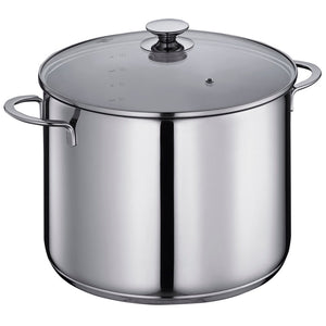 Casseruola acciaio inox con coperchio in vetro Ø28 lt.12 KÜCHENPROFI Capri