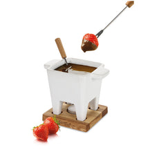 Carica l&#39;immagine nel visualizzatore di Gallery, Set fonduta cioccolato/formaggio tapas Boska bianco
