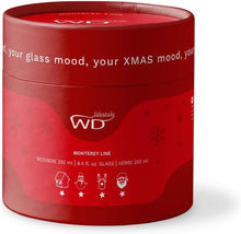 Carica l&#39;immagine nel visualizzatore di Gallery, Bicchiere in vetro con soggetto interno Babbo Natale 2
