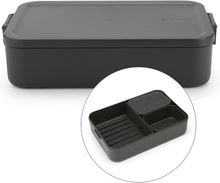 Carica l&#39;immagine nel visualizzatore di Gallery, Lunchbox portavivande bento Make &amp; Take Dark Grey
