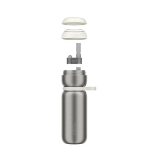 Bottiglia termica acciaio con cannuccia Active Twist 600ml bianca