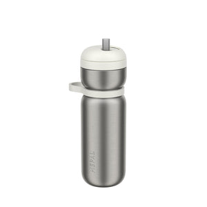 Bottiglia termica acciaio con cannuccia Active Twist 600ml bianca